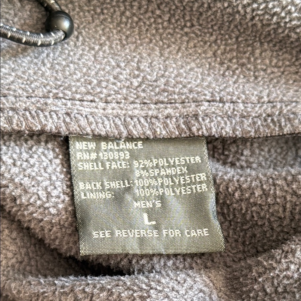 New Balance Men's Large Dark Gray Performance Jacket - Picture 5 of 5